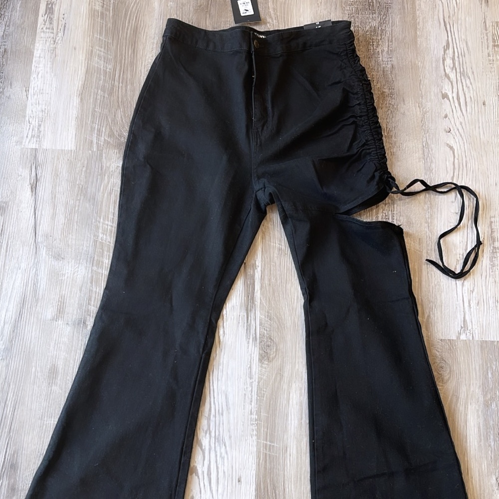 Black jeans flare